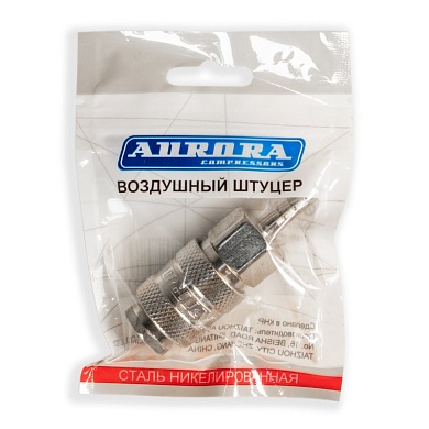 Штуцер мама ёлка d.6мм F, никелированная сталь, уп. 1шт