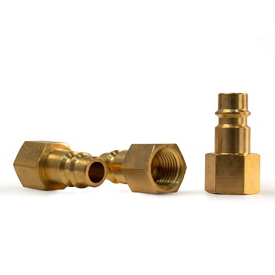 Штуцер профессиональный папа с внутренней резьбой 1/4F, латунь, 25шт