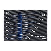 Набор ключей накидных в ложементе, 7 предметов для тележки NORDBERG 10407T