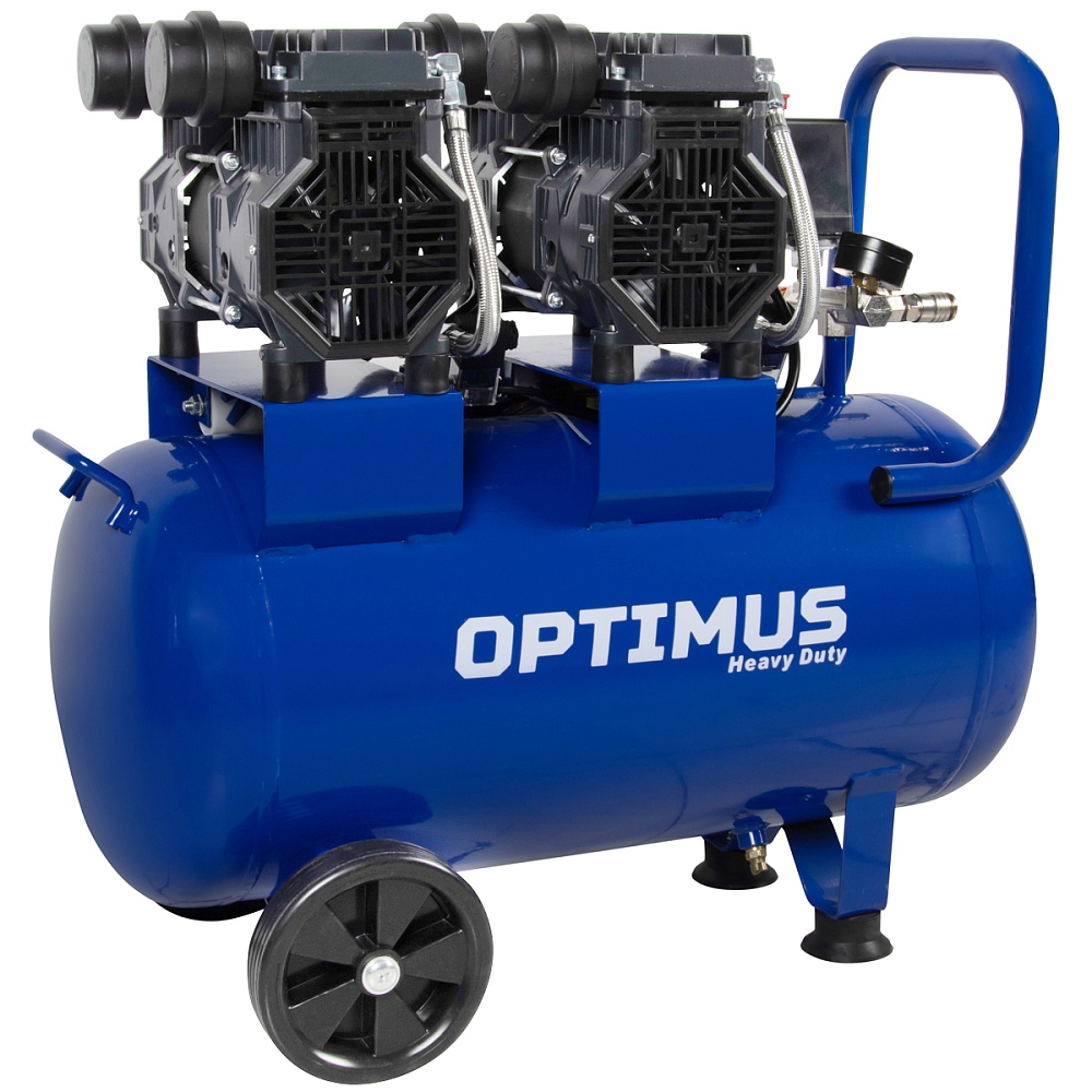 OPT-305044 Компрессор поршневой безмасляный, ресивер 50 л, 440 л/мин, 2650 об/мин, 3 КВт OPTIMUS