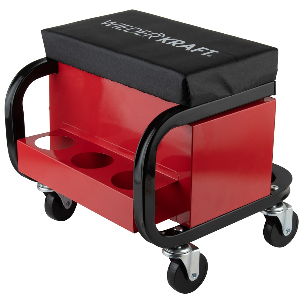 WDK-86032 Табурет механика с 3 инструментальными ящиками, г/п 110 кг Wiederkraft