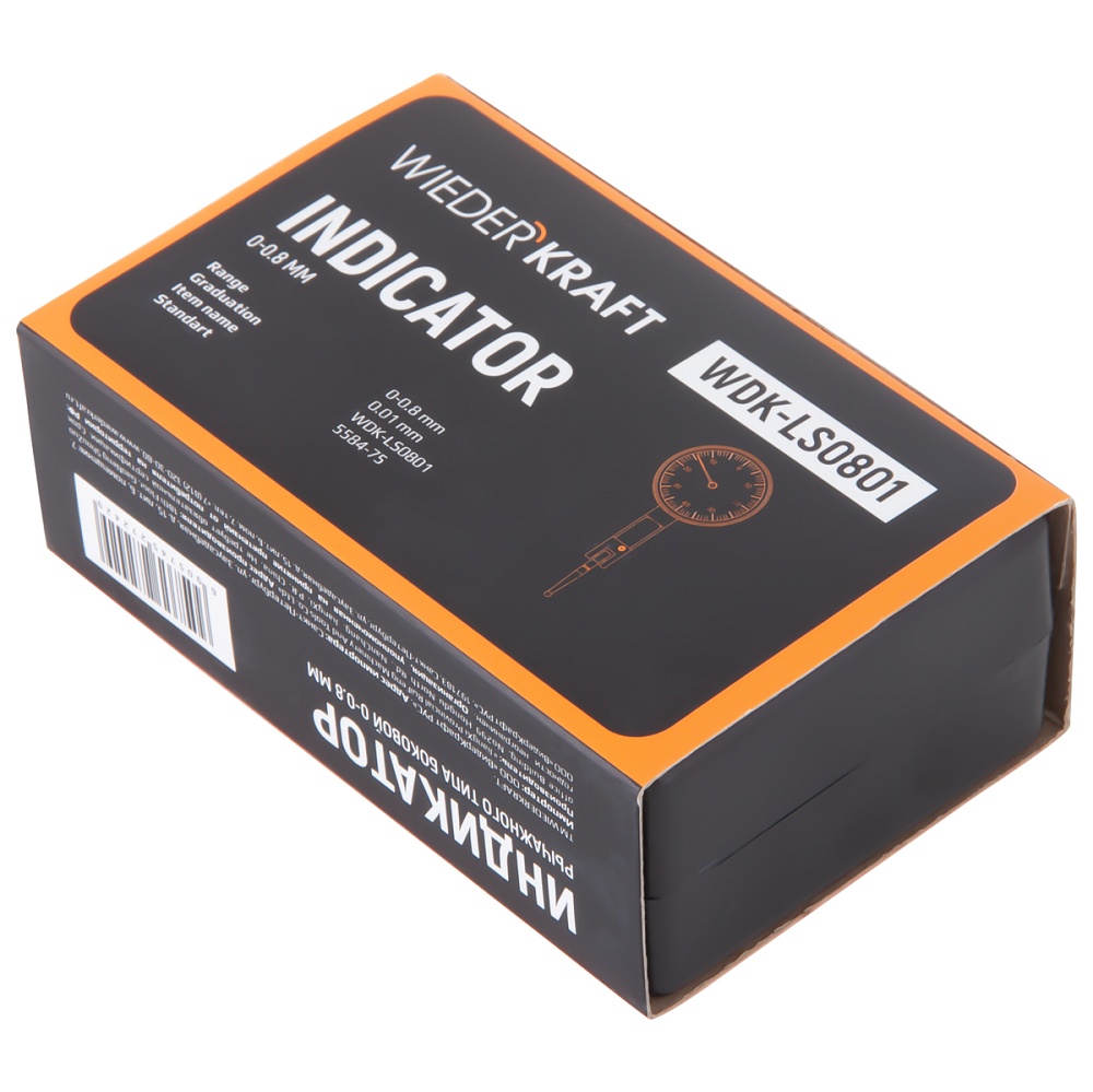 WDK-LS0801 Индикатор рычажного типа боковой 0-0,8 мм, 0,01 мм Wiederkraft