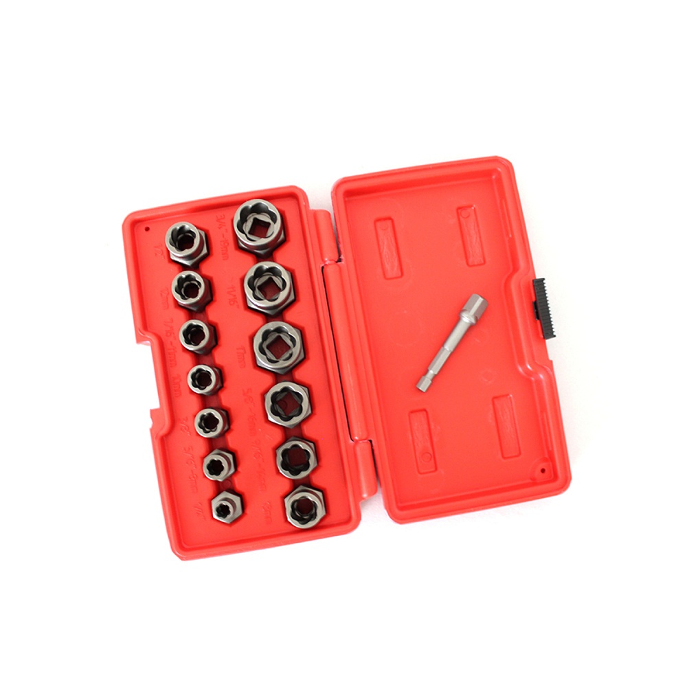 WDK-65482 Набор экстракторов для болтов и гаек с адаптером, 8-19 мм Wiederkraft