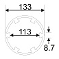 JTC-5261 Головка для задней гайки дифференциала, диаметр 133мм (MERCEDES, MAN) JTC /1